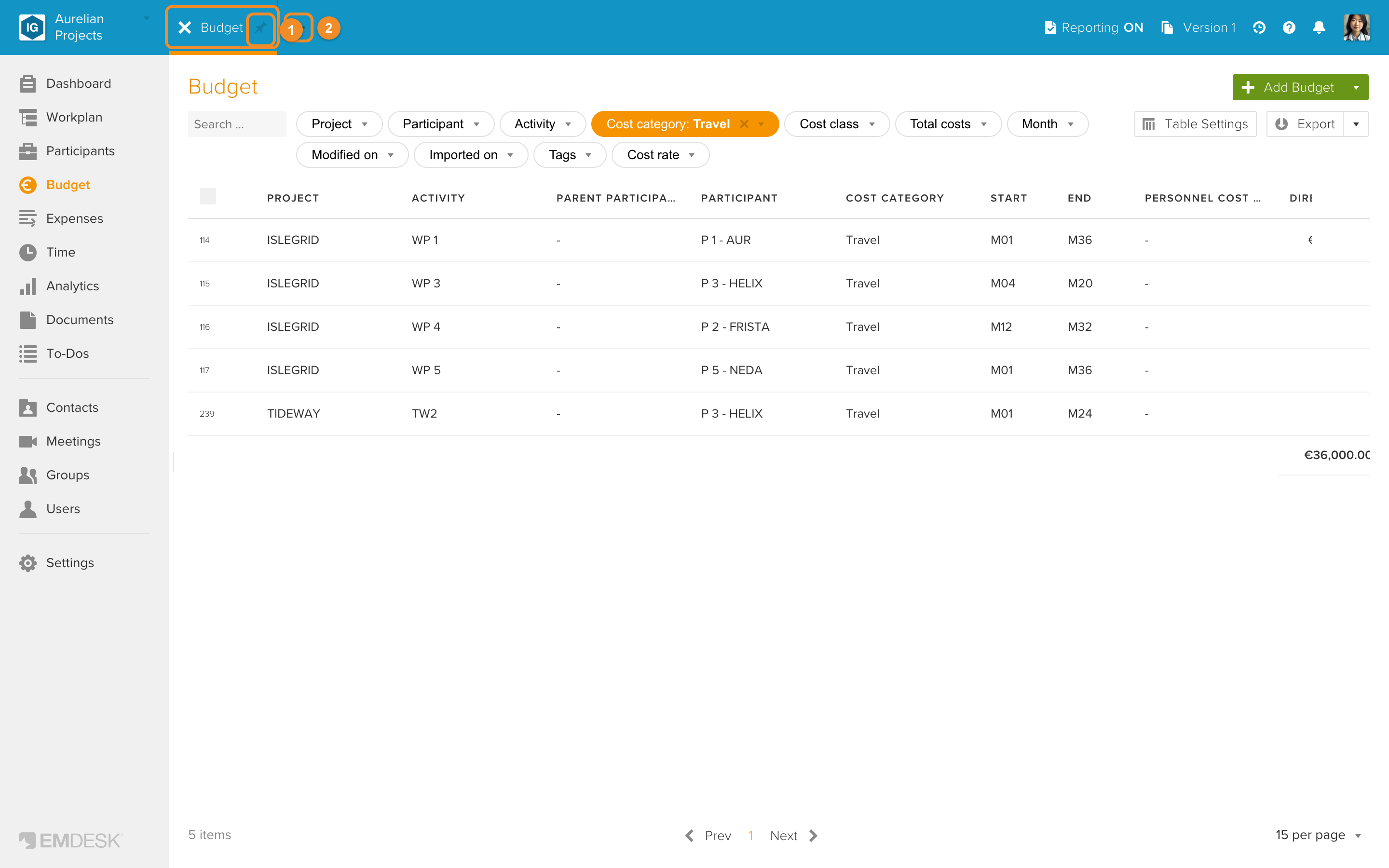 Browse contact details of users