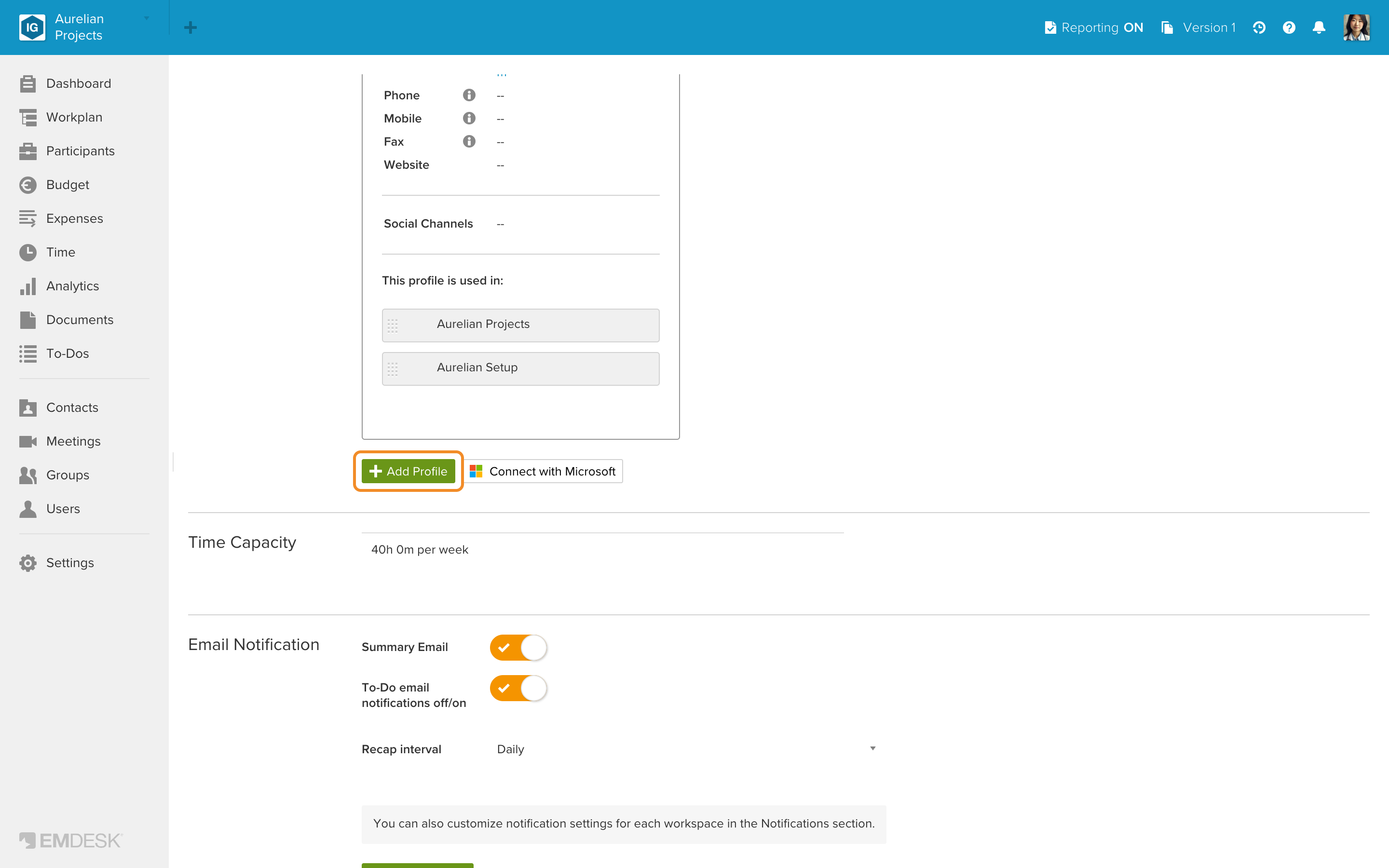 Manage your profiles