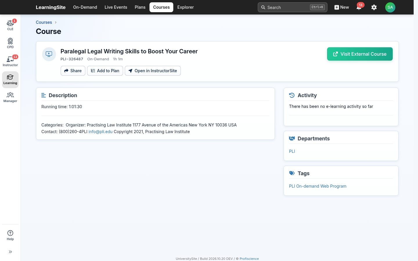 A course, refreshed design