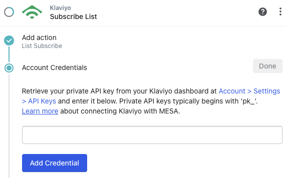 Subscribe shoppers to a Klaviyo list after their first order - MESA ...
