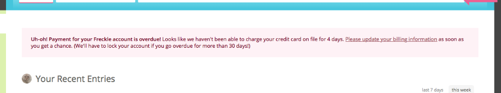 overdue account message