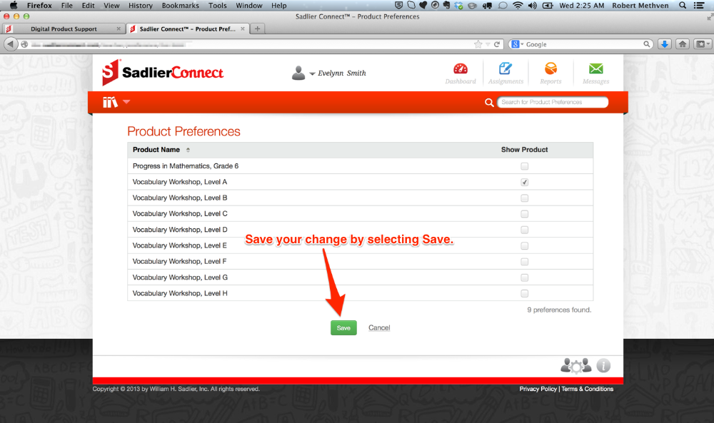 How do I remove a products from my library? Sadlier Connect Technical