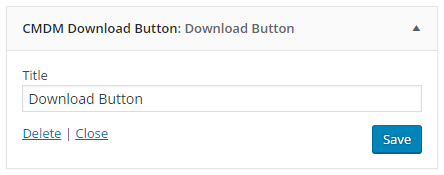 CMDM Download Button Widget settings - File Download Plugin