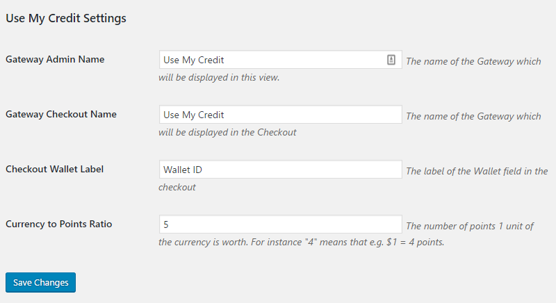 EDD settings for integration with MicroPayments - Points and Rewards Plugin