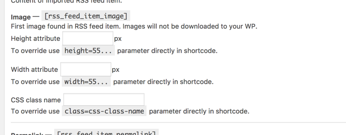 Image settings - WordPress RSS Multi Importer Plugin