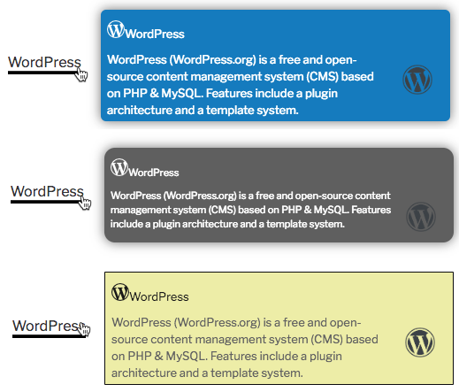 Examples of customizing tooltips - Wiki Plugin for WordPress