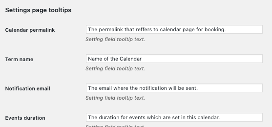 Labels settings - WordPress Plugin for Scheduling Consultations