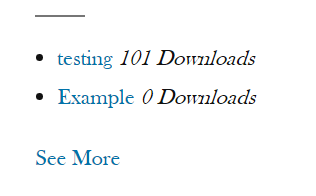 Top Downloads Widget - front-end example - WP File Download Plugin