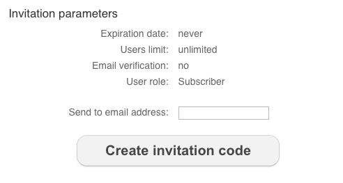 Creating invitation codes on the front-end - WordPress Custom Login