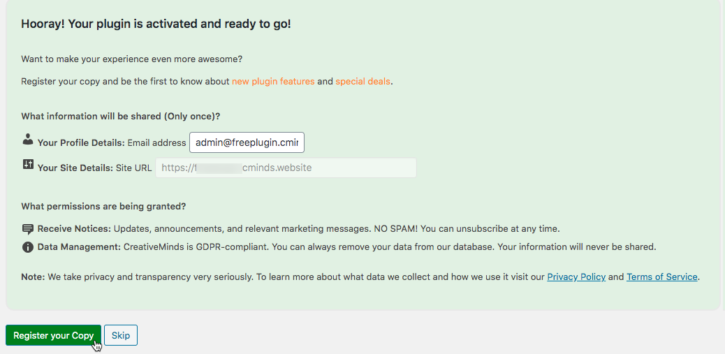 Registering the plugin copy - WP Responsive FAQ With Category Plugin