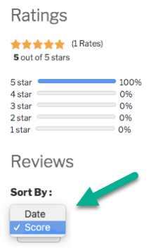 Toggle for choosing how to sort reviews - Review Plugin for WordPress