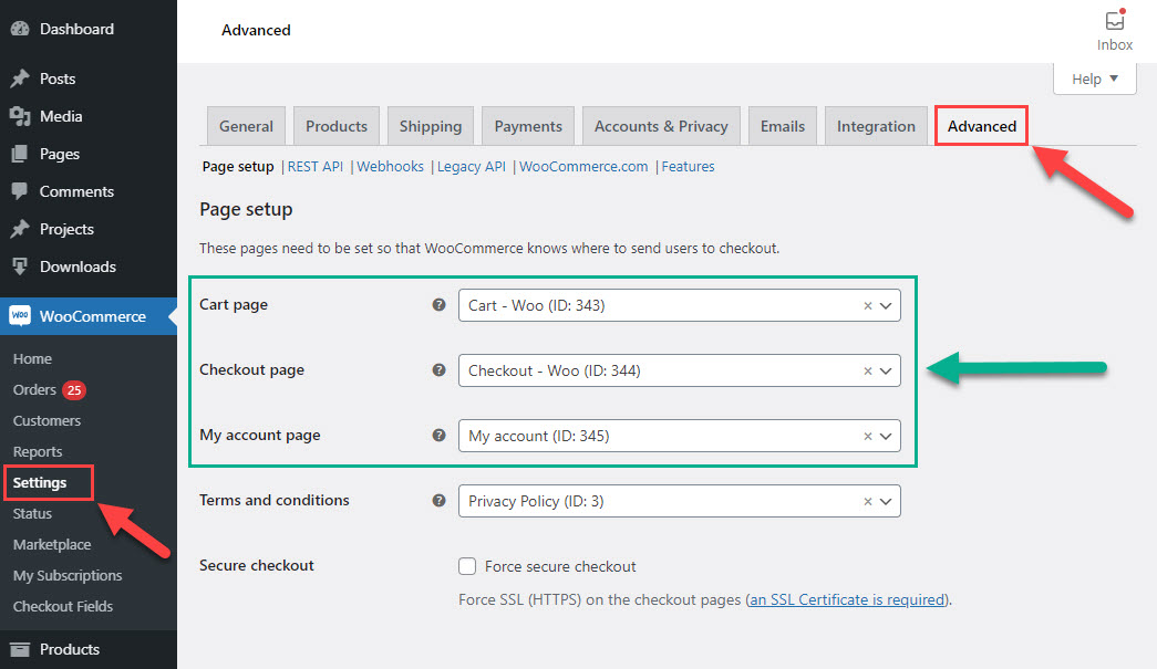 Setting up the WooCommerce pages - WordPress Plugin for Scheduling Consultations