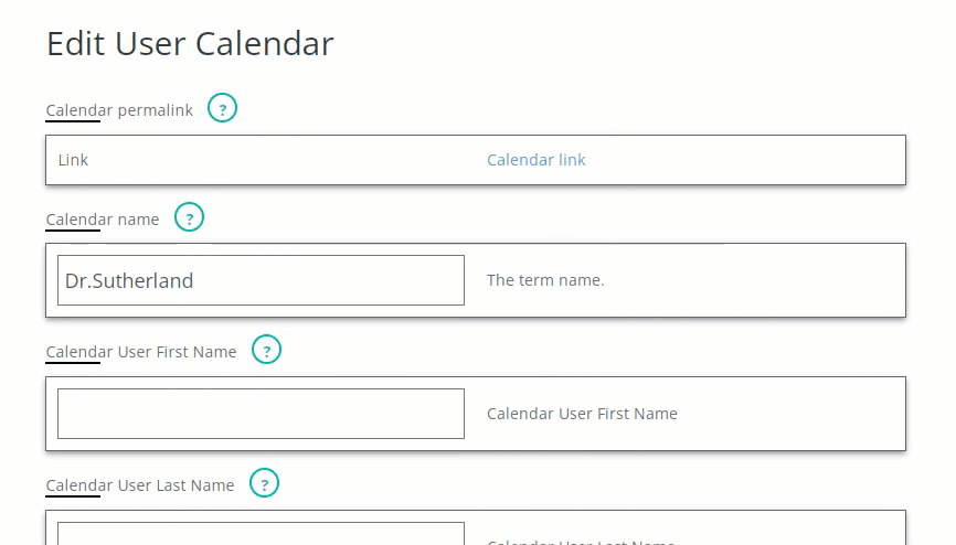 Expert page with the calendar - WordPress Scheduling Plugin