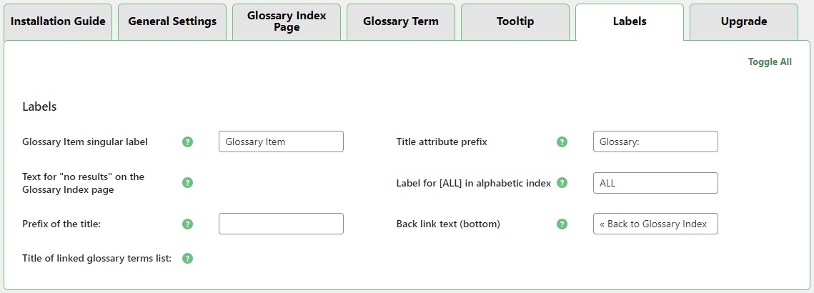 Labels settings - Knowledge Base WordPress Plugin