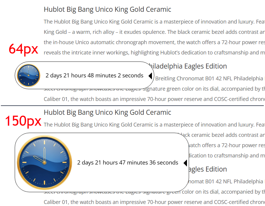Examples of setting up different icon sizes - Paywall Solutions for Publishers