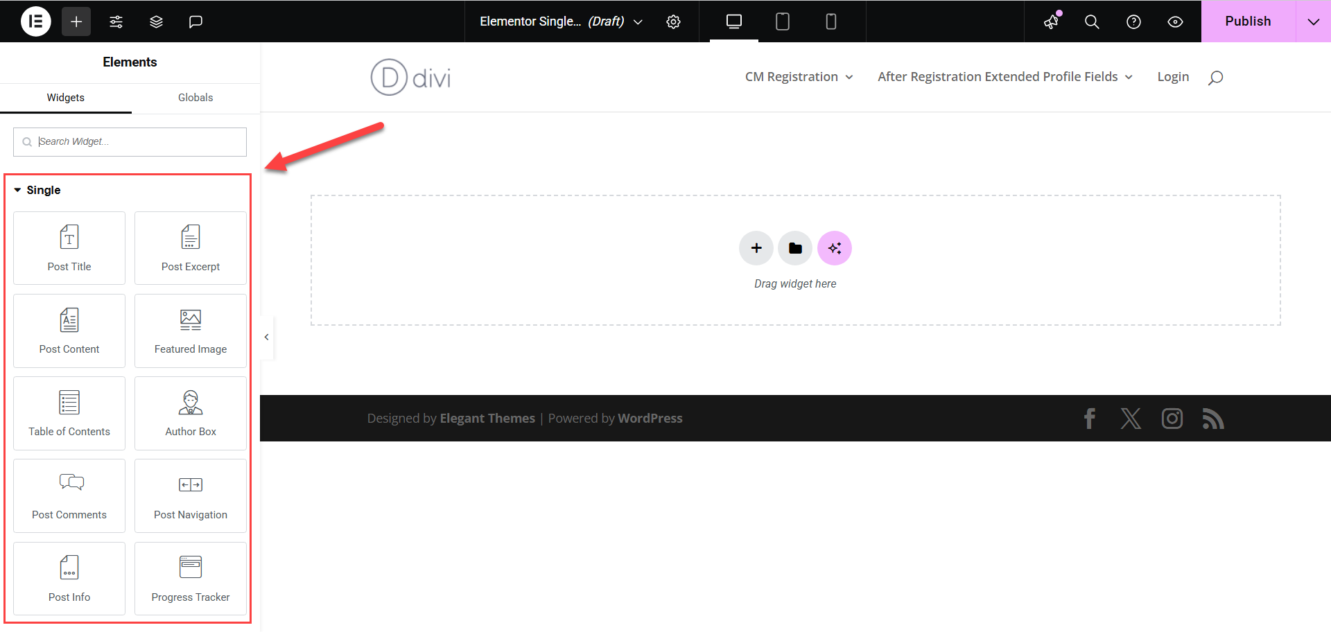 Widgets sidebar - Tooltip Plugin WordPress