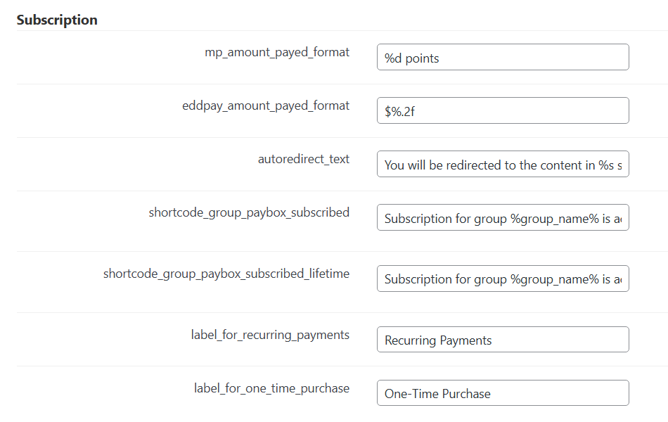 Subscription labels - Best Paywall Plugin for WordPress