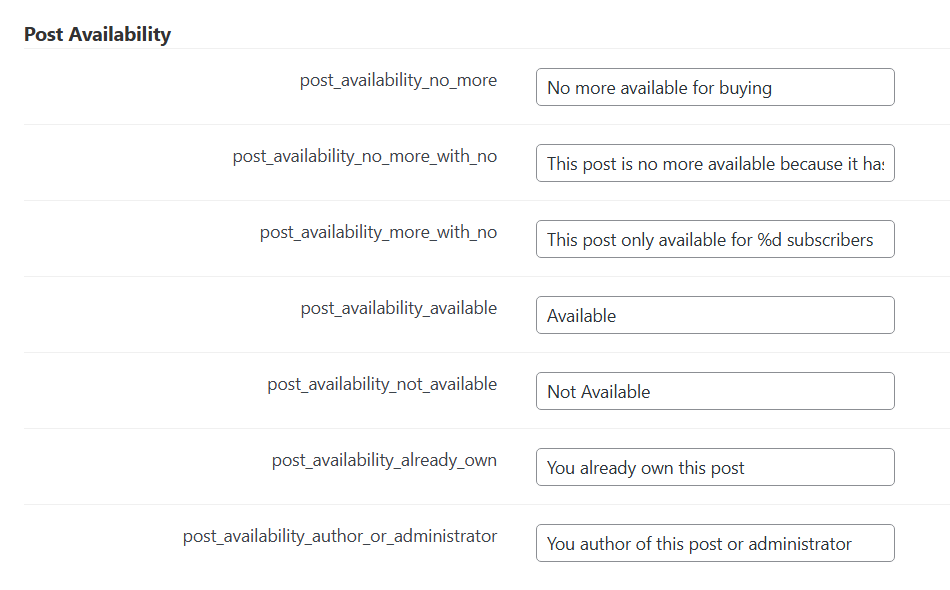 Post availability labels - WordPress Paywall Plugin