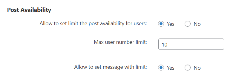 Post availability settings - Paywall Solutions for Publishers