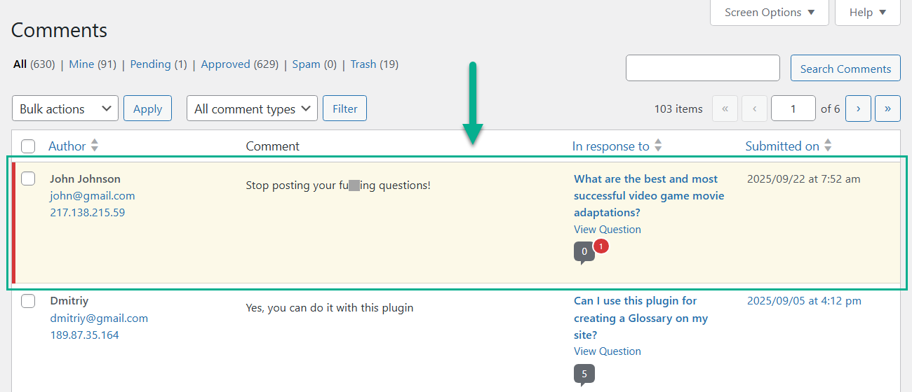 Holding content for moderation - WordPress Discussion Forum