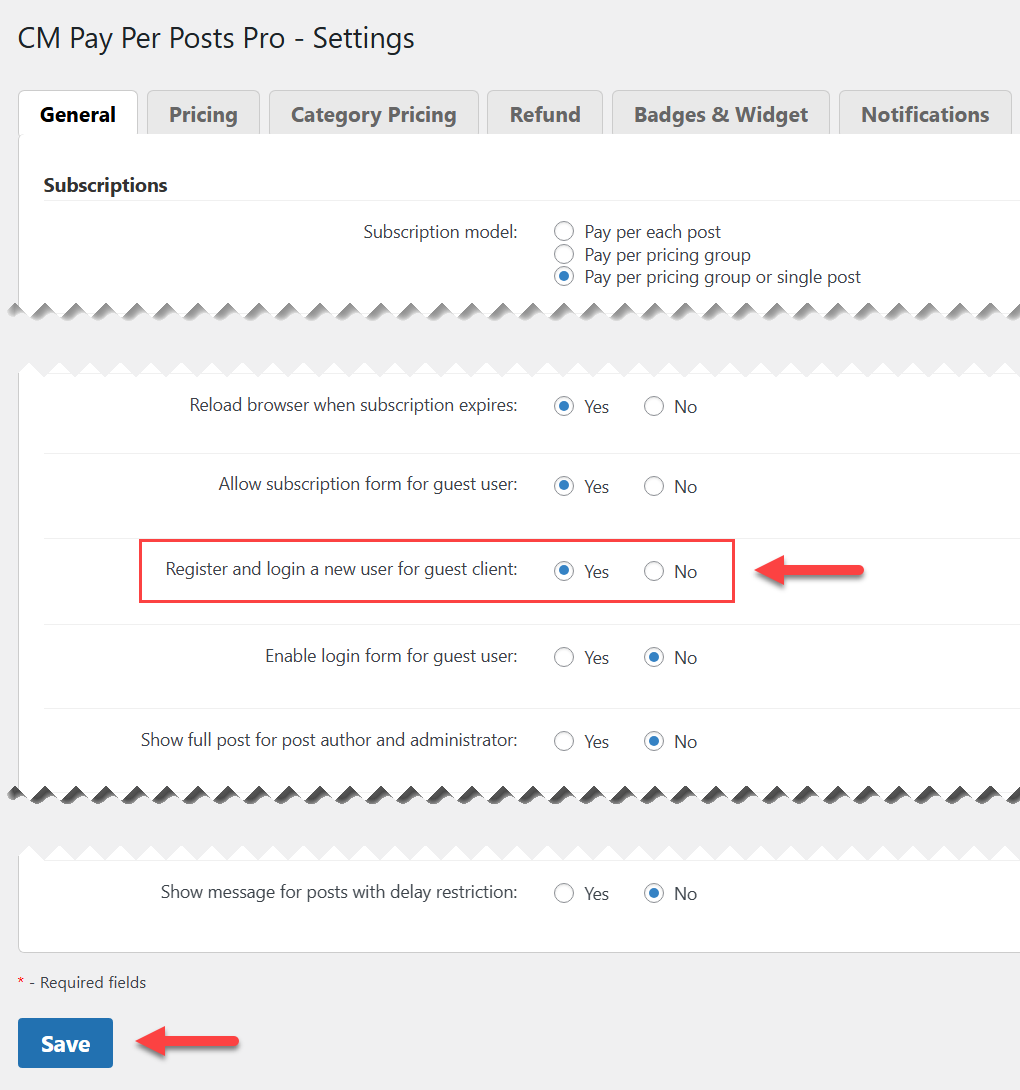 Enabling automatic user registration - Paywall Solutions for Publishers