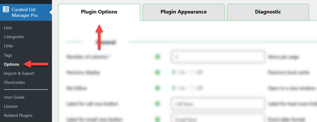Navigation to the plugin settings - WordPress Knowledge Base Plugin