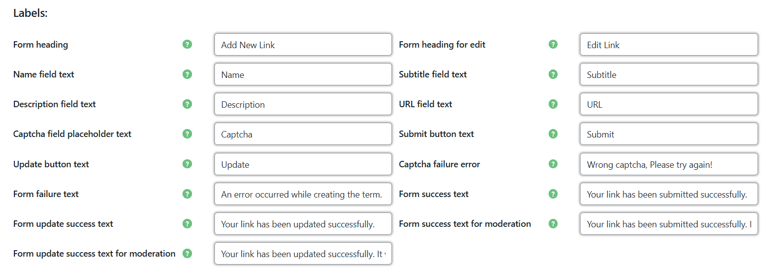 Labels settings - Knowledge Base Wiki WordPress Plugin