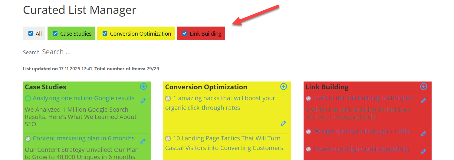 Using category colors as filter colors - Knowledge Base Wiki WordPress Plugin