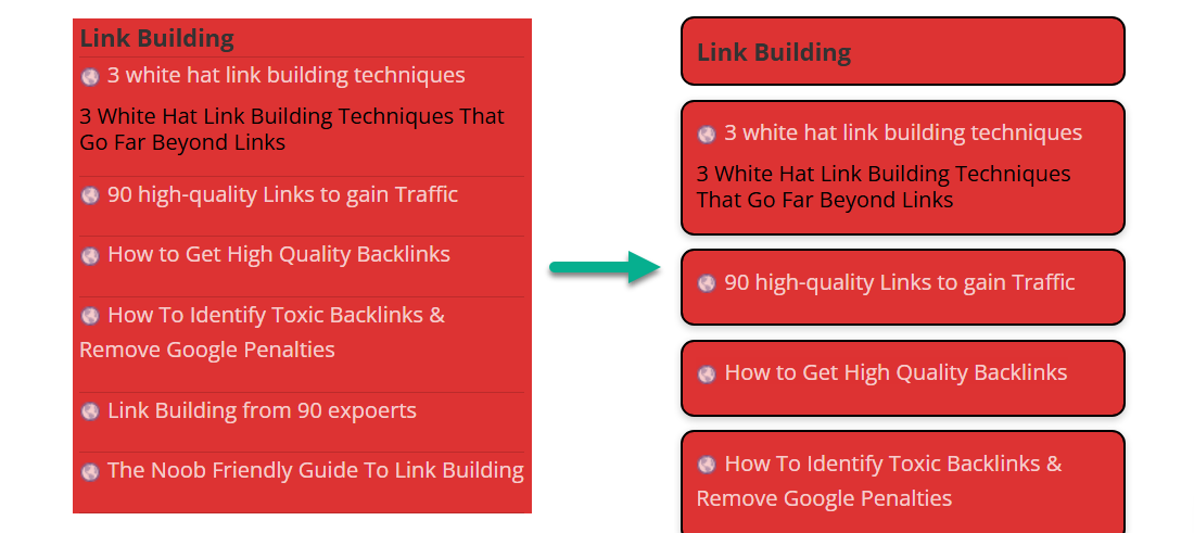 Tiles view example - Content Curation Plugin