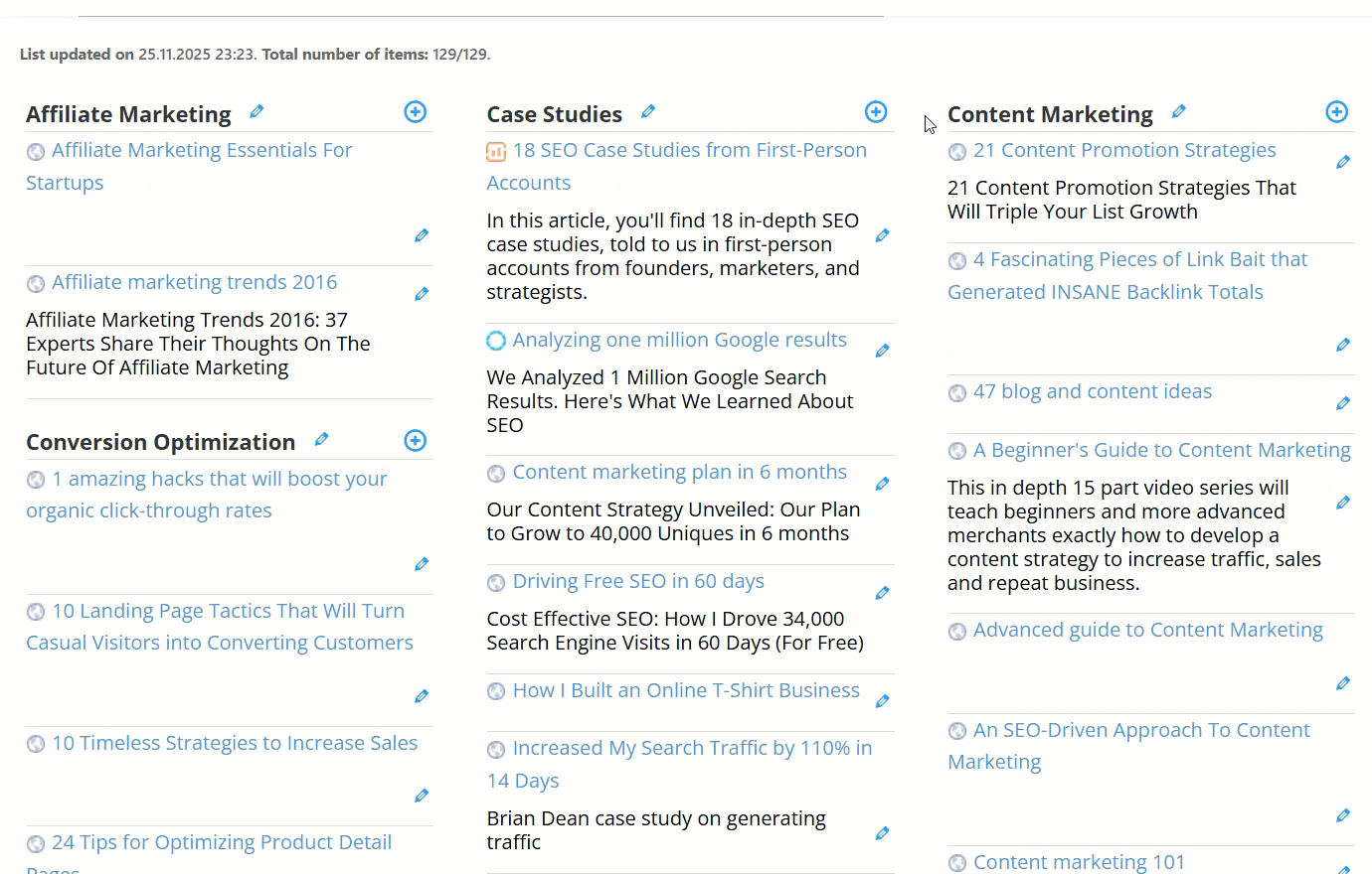 Deleting link - link management