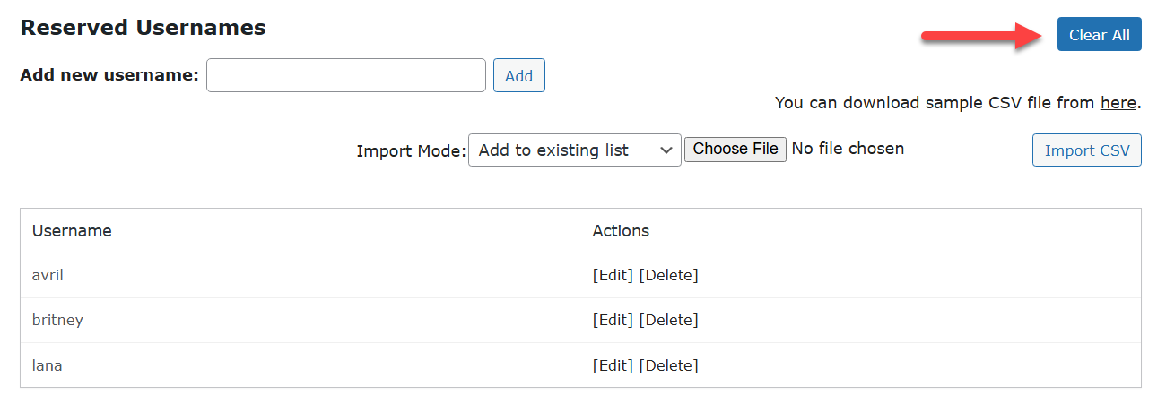 Deleting all reserved usernames - Domain Blacklist Plugin