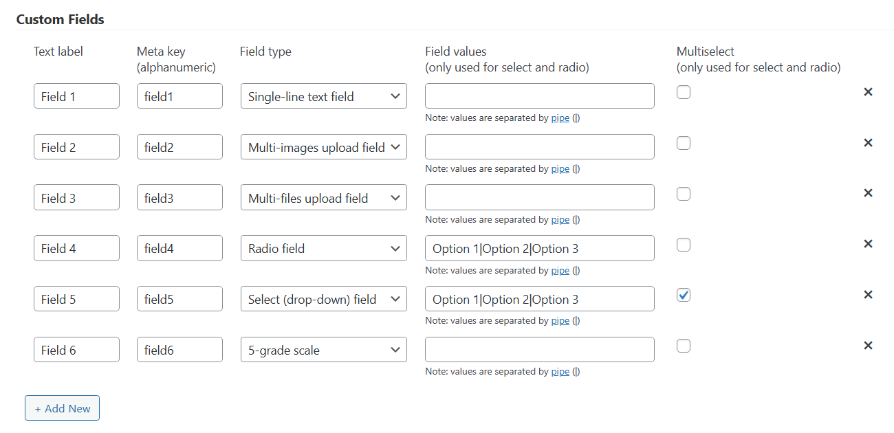 Adding custom fields - Maps Plugin