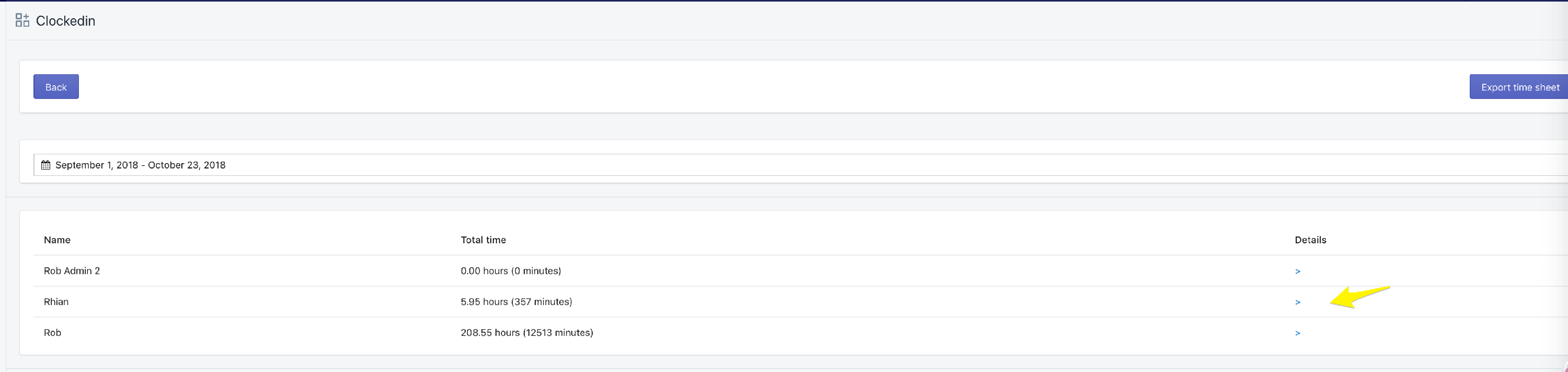 How to adjust clock in / out times Clocked In
