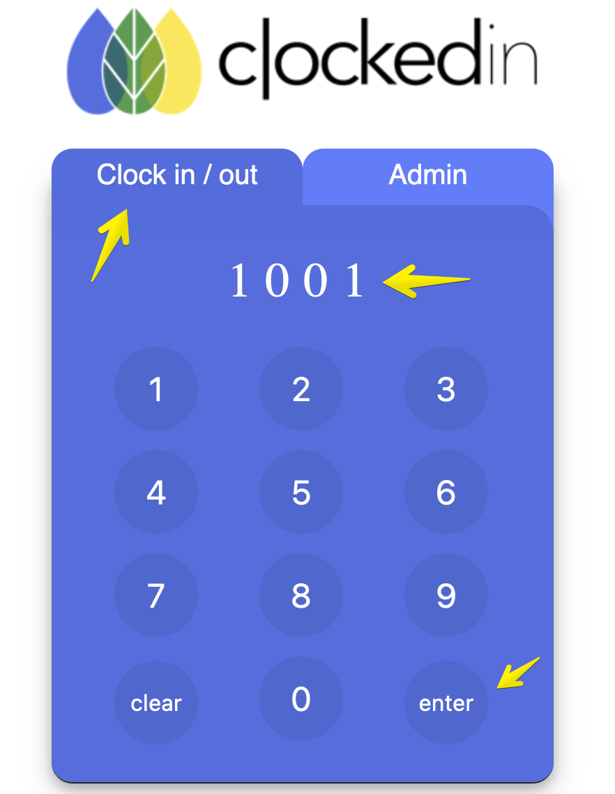 How to Clock in / out Clocked In