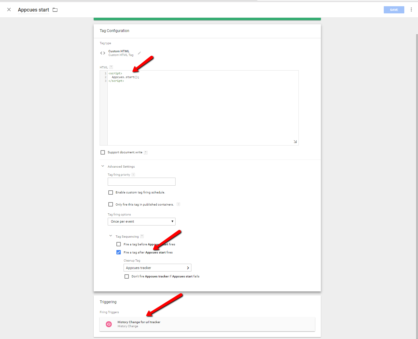 installing with google tag