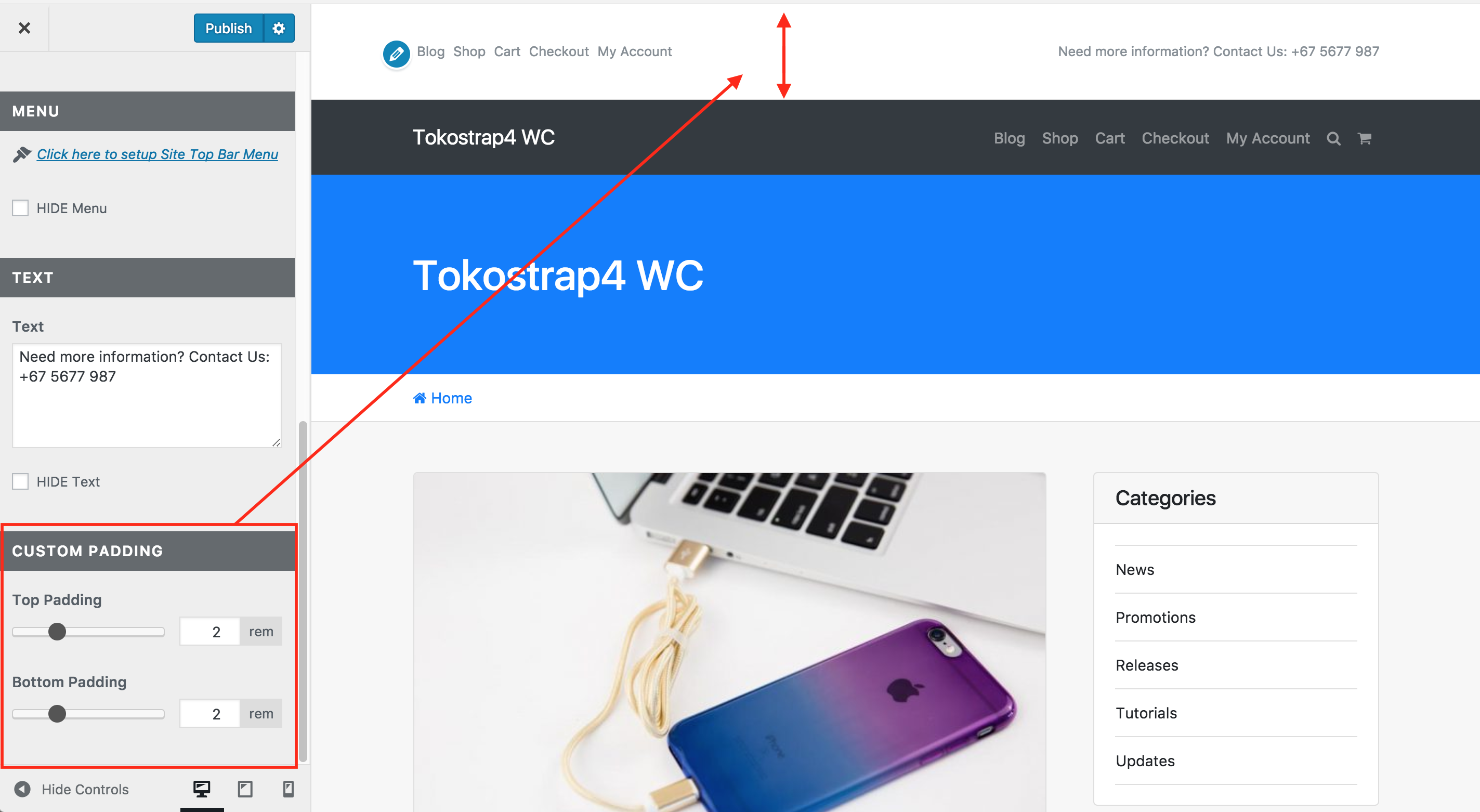 Theme Settings Site Top Bar Tokopressid Tutorial Theme Settings Site Top Bar Tokopressid Tutorial