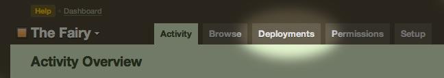 Deployments tab