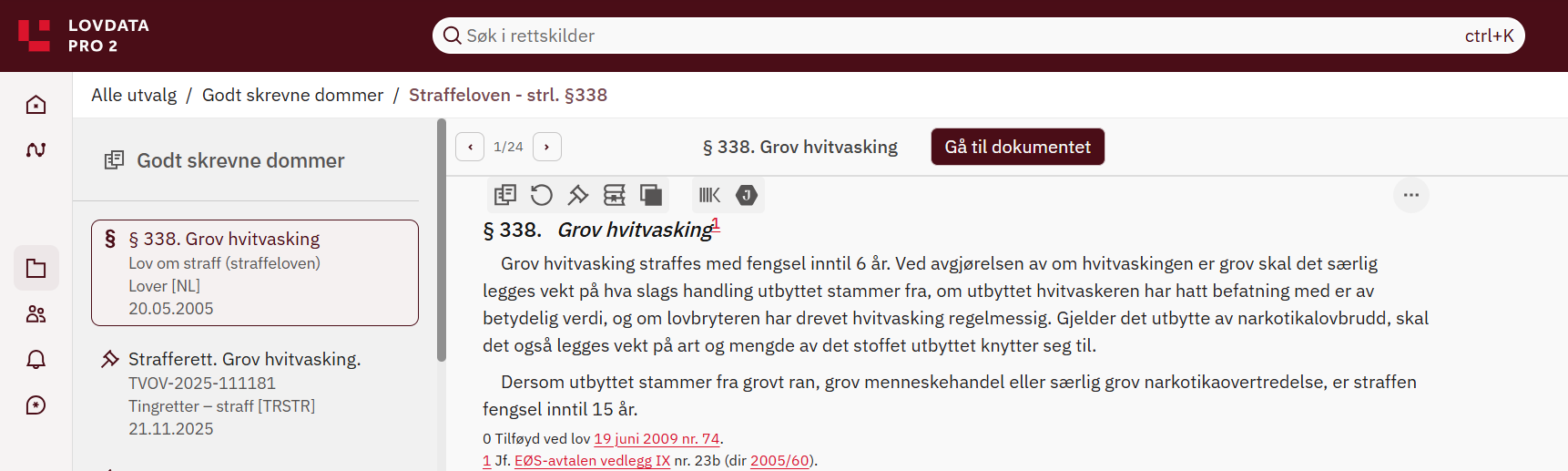 Forhåndsvisning i utvalg. Skjermbilde