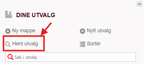 Hent publisert utvalg i Lovdata Pro. Skjermbilde