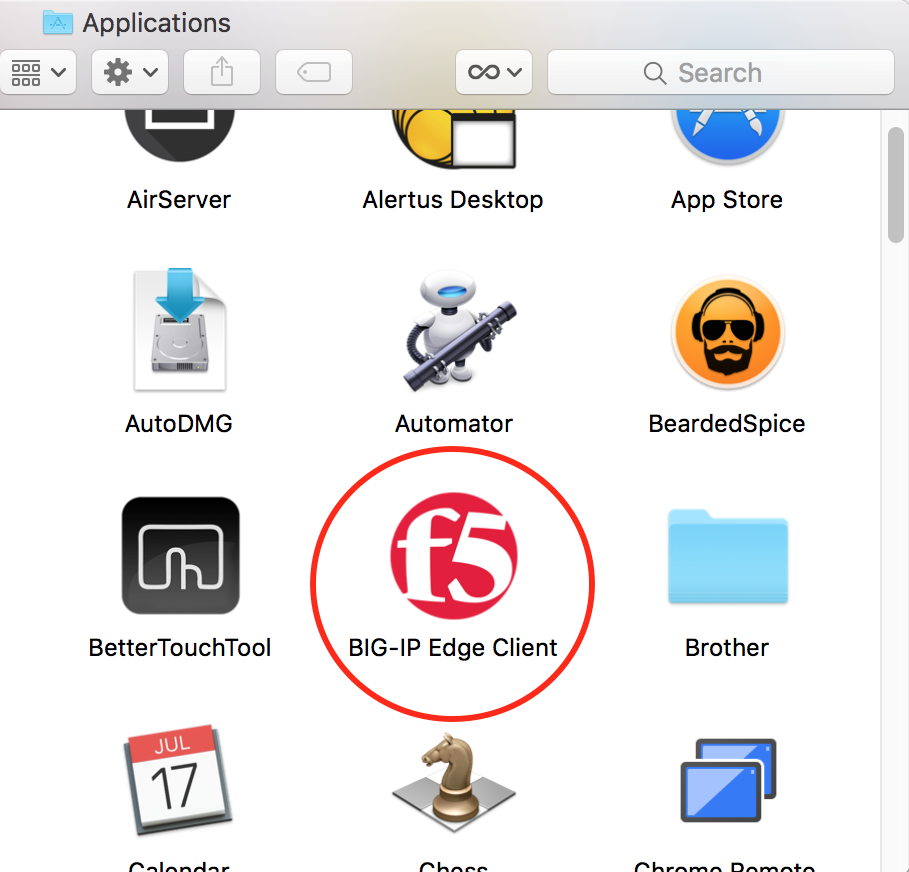 f5 on mac