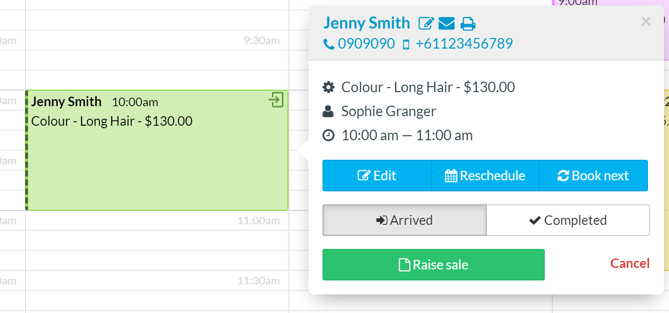 How to update the status of a booking Timely