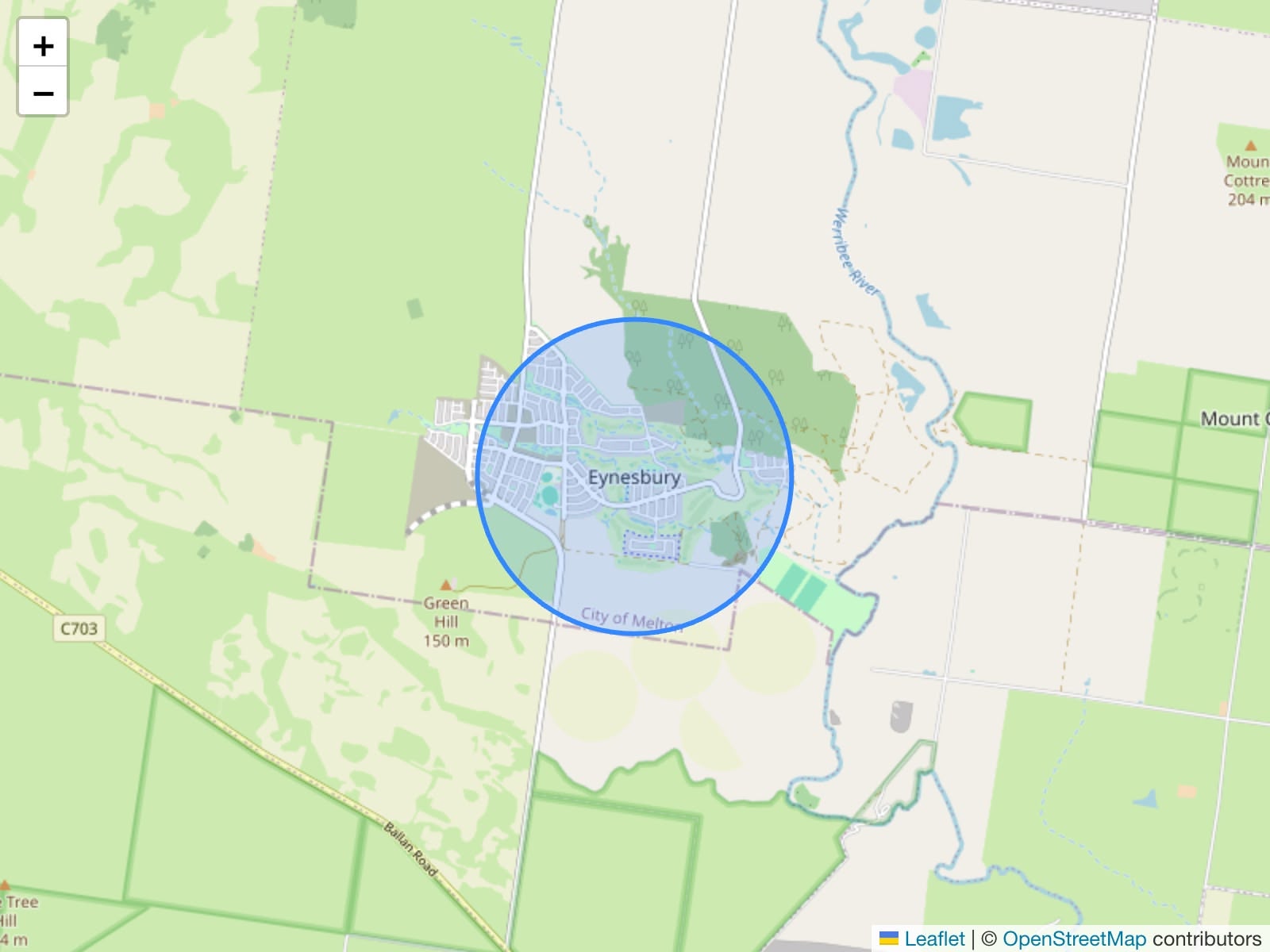 Suburb area map when the street address is hidden