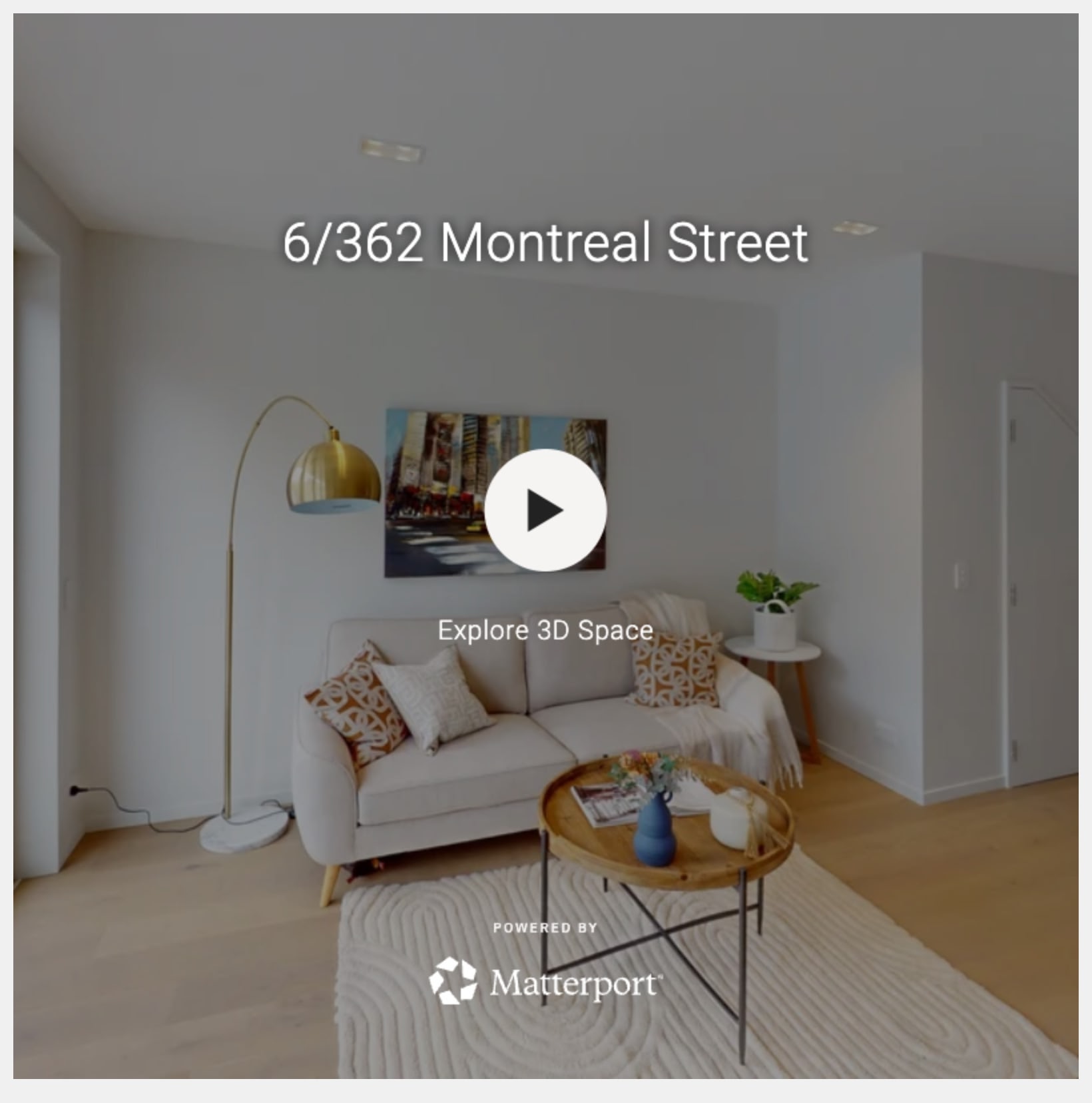 Matterport 3D tour embedded on a single listing