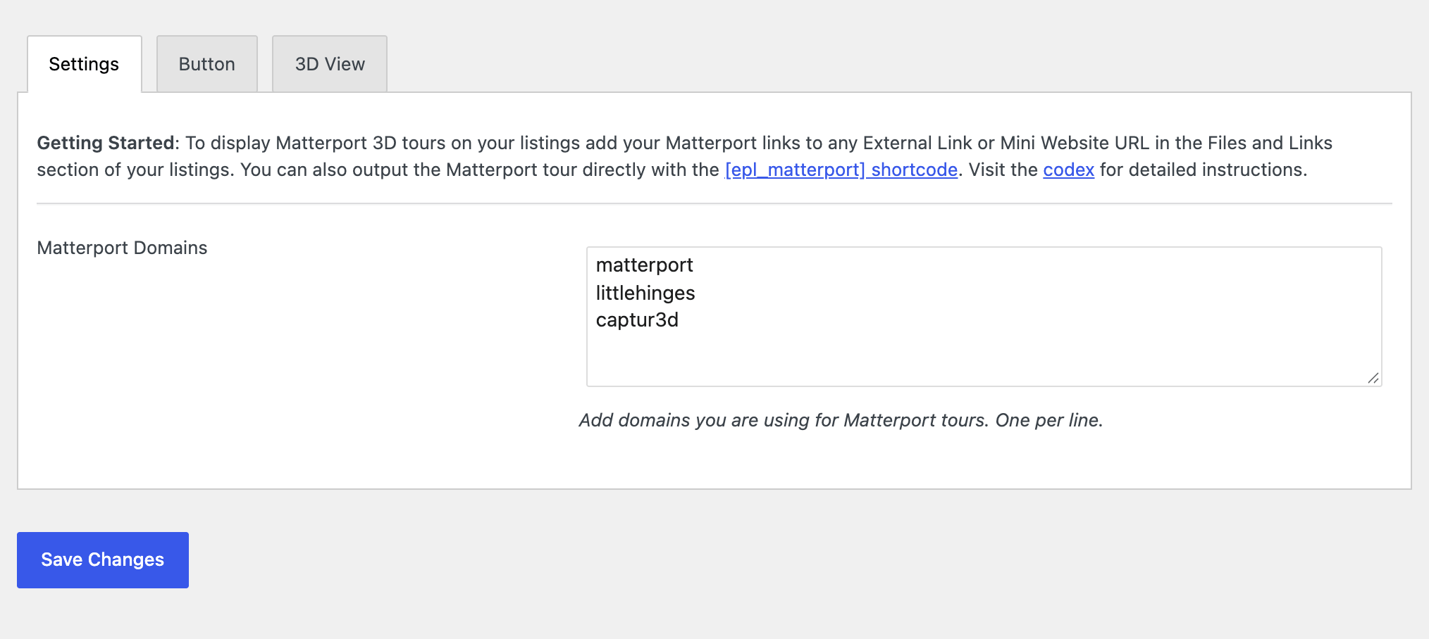 Matterport Domains Setting - Matterport Matterport Domains setting with matterport, littlehinges and captur3d