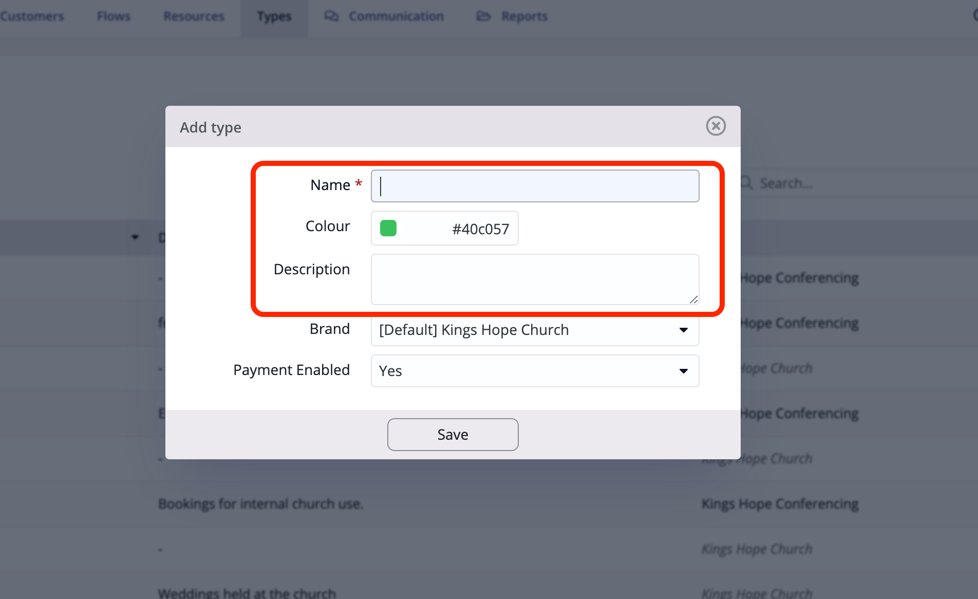 Adding Booking Types And Resources ChurchSuite Support Articles