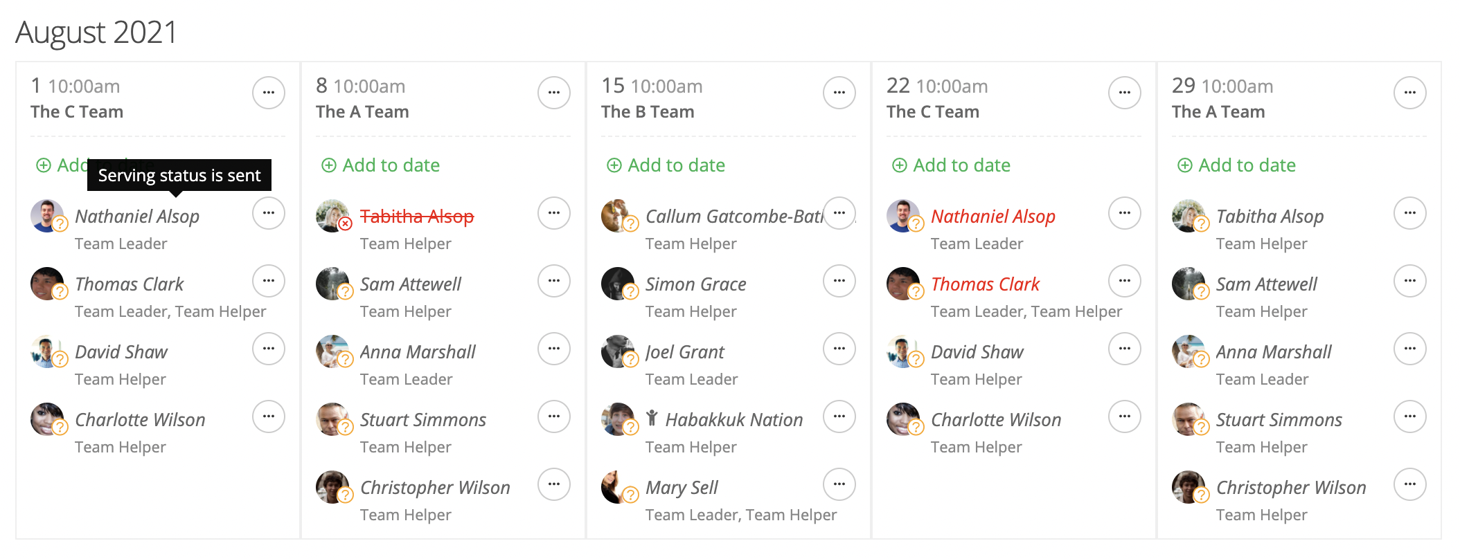 Rota accept/decline - ChurchSuite Support Articles