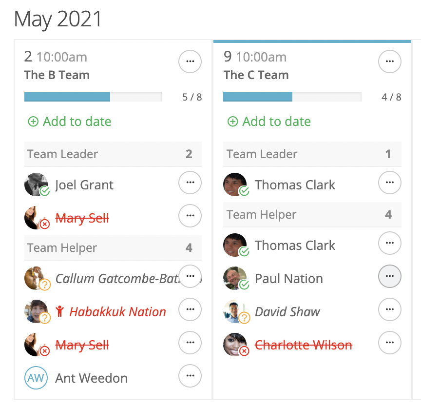 Working with rotas in My ChurchSuite - ChurchSuite Support Articles