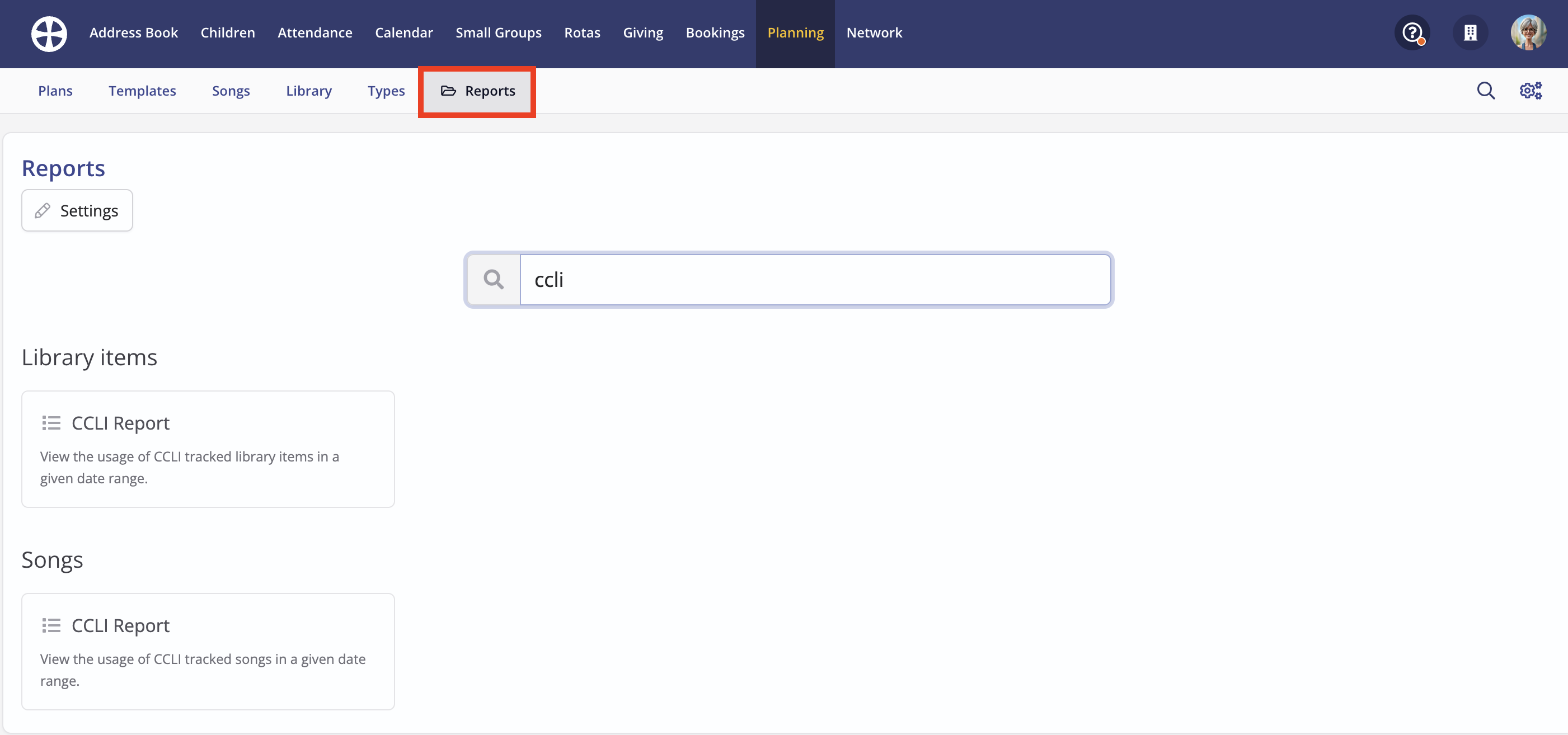 CCLI tracking and reporting - ChurchSuite Support Articles