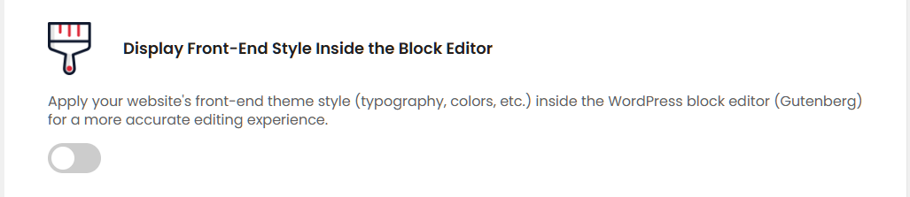 Display Front-End Style Inside the Block Editor