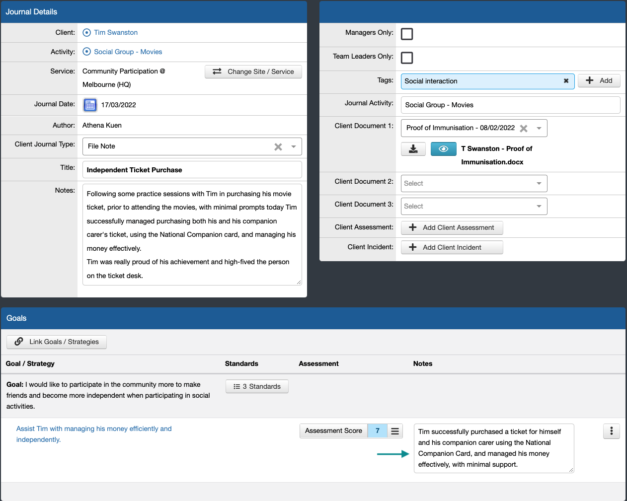 Managing Client Goals and Goal Strategies - SupportAbility Knowledge Base